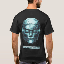 Camiseta Mind Control Cyberpunk Blue Grunge Front & Back