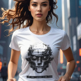 Camiseta Mind Control Cyberpunk Robot Black Print