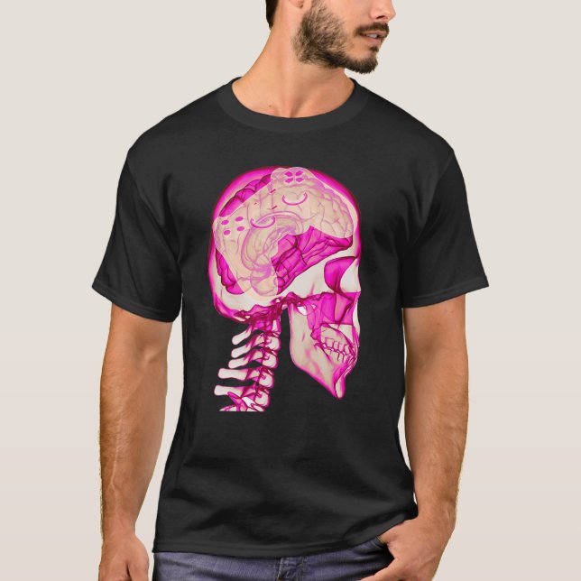 Camiseta Mind Controller Skull Gaming Gamer Hombres Niños A (Anverso)