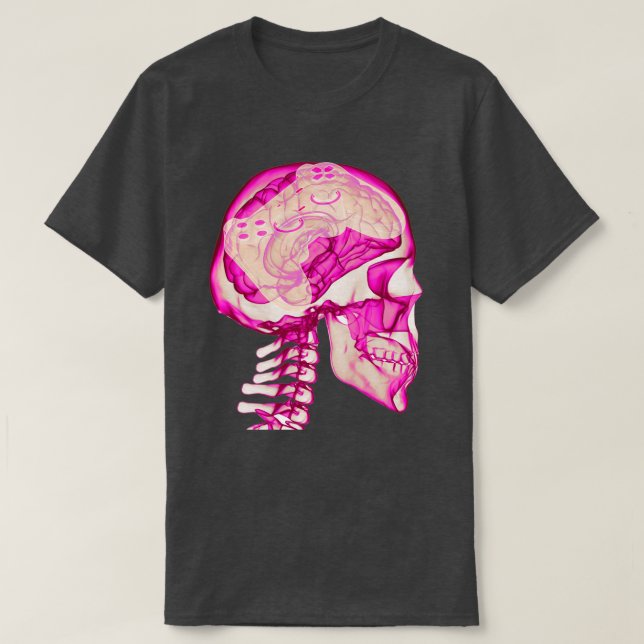 Camiseta Mind Controller Skull Gaming Gamer Hombres Niños A (Diseño del anverso)