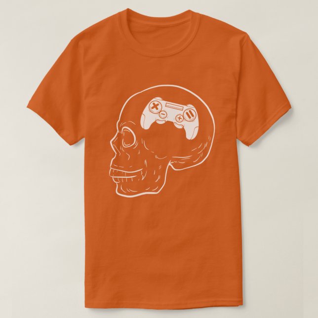 Camiseta Mind Controller Skull Gaming Gamer Hombres Niños A (Diseño del anverso)