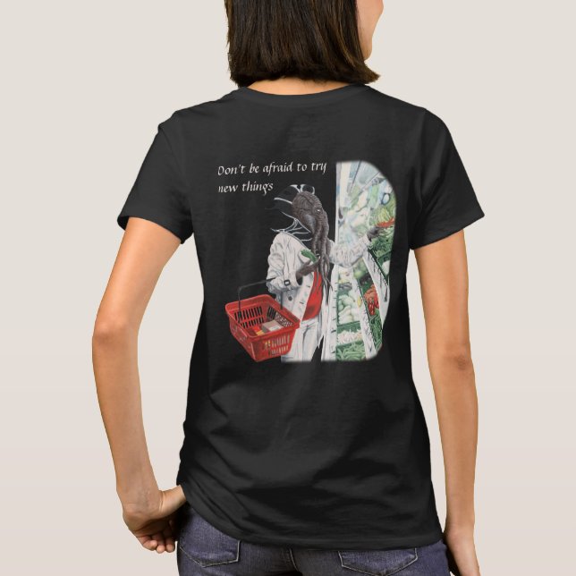 Camiseta Mind Flayer Grocery Shopping Fantasy Art Shirt (Reverso)