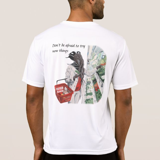 Camiseta Mind Flayer Grocery Shopping Fantasy Art T-Shirt (Reverso)