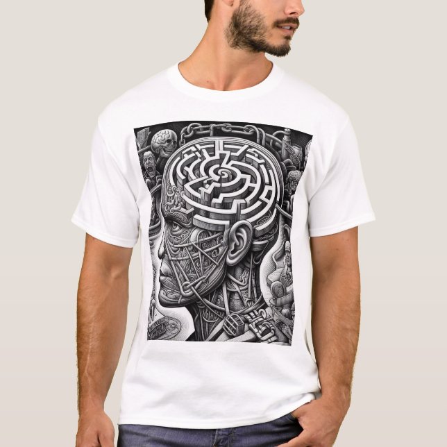 Camiseta Mind Maze: Desvelando el control totalitario (Anverso)