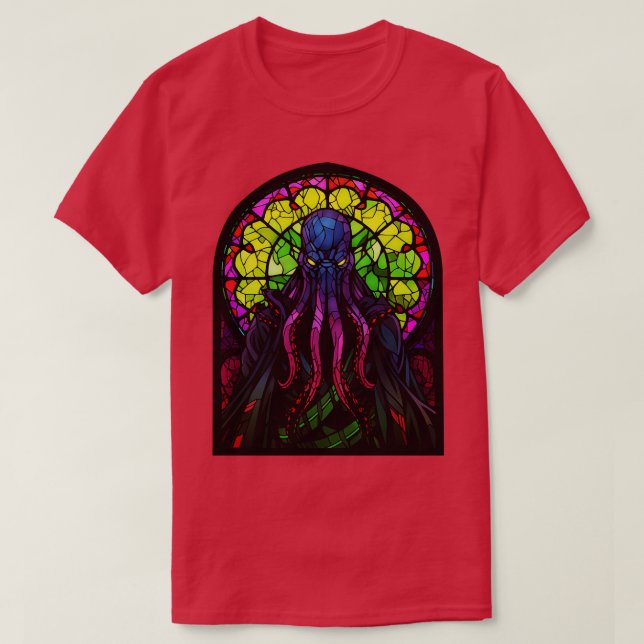 Camiseta Mindflayer de vidrio manchado (Diseño del anverso)
