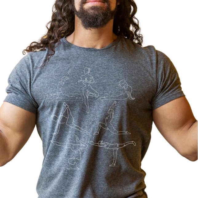Camiseta Mindful Movement Vintage Line Art Yoga Poses  (Subido por el creador)
