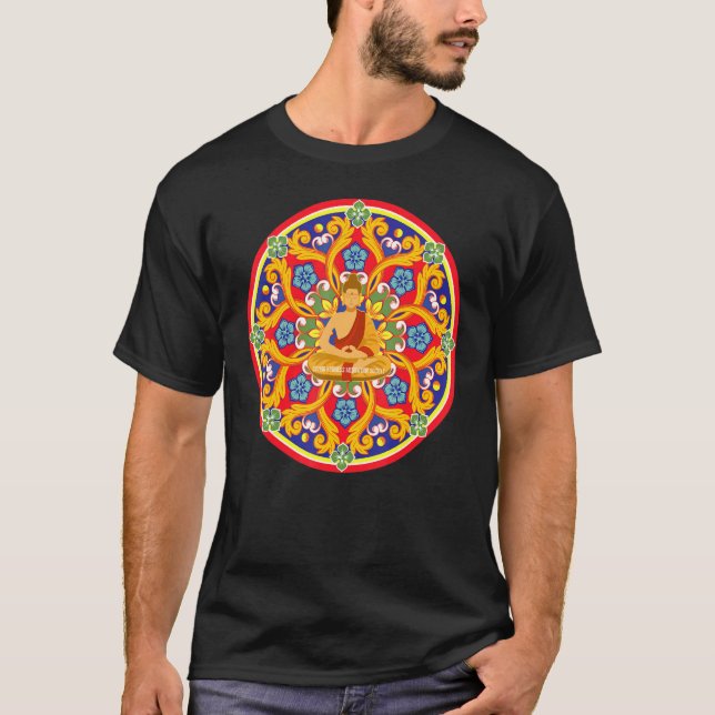 Camiseta Mindfulness Buddha Buddhism Spiritual Yoga Meditat (Anverso)
