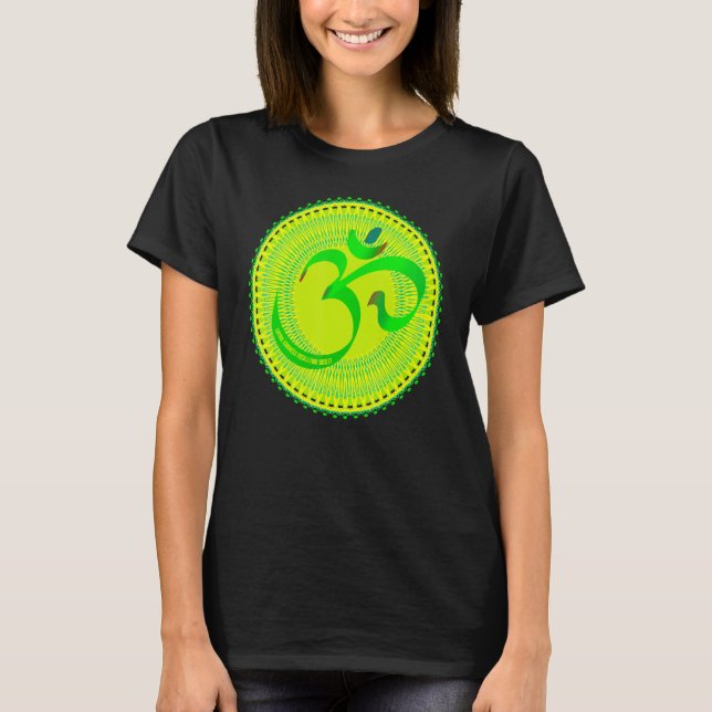 Camiseta Mindfulness Om Ohm Mandala Buddhism Yoga Meditatio (Anverso)
