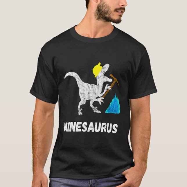 Camiseta Mine Dinosaurs Gold Coal Miner Dino Mining T-Rex (Anverso)