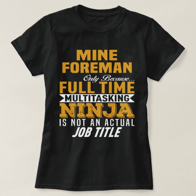 Camiseta Mine Foreman (Diseño del anverso)