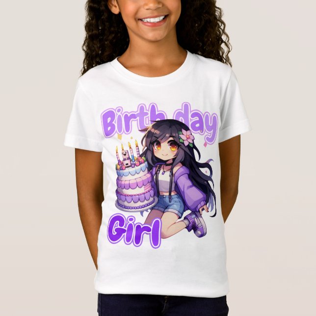 Camiseta Minecraft Aphmau, chica de Cumpleaños, Cute Youtub (Anverso)