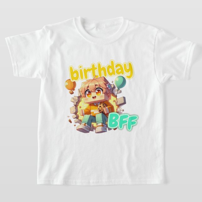 Camiseta Minecraft Aphmau, Mejor Amigo del Cumpleaños, Cute (Distribución)