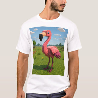 Camiseta Minecraft flamingo 