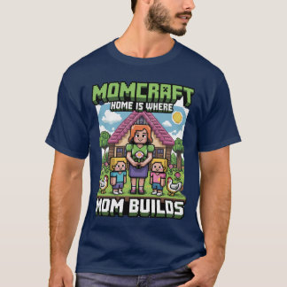 Camiseta Minecraft mamá feliz día de la madre niña