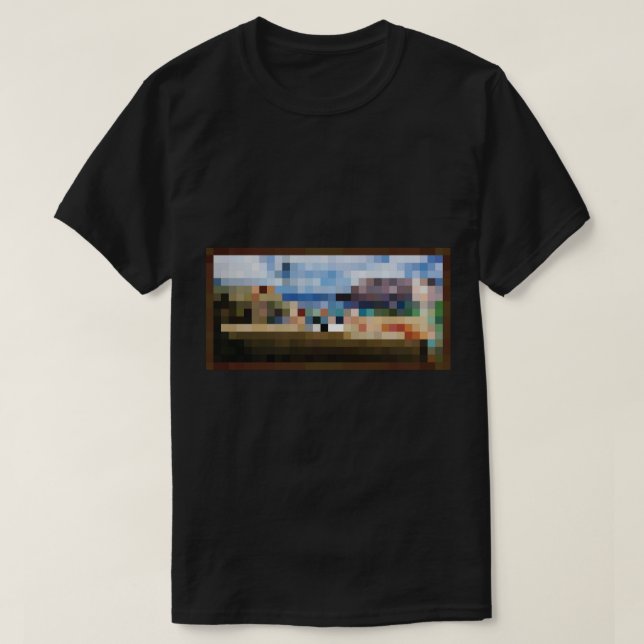 Camiseta Minecraft Pintando La Piscina (Diseño del anverso)