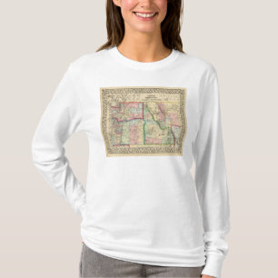 Camiseta Mineral, lavado, Idaho, mapa de Mont de Mitchell