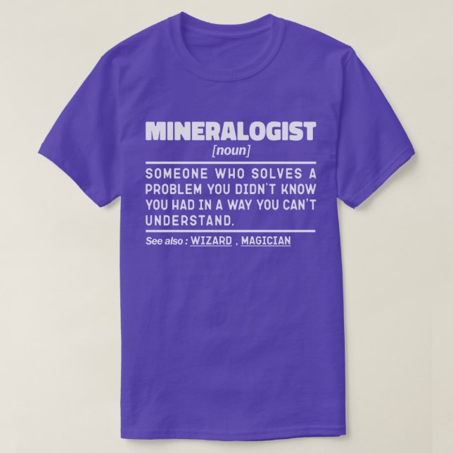 Camiseta Mineralógica moderna Ciencia de la Geología por Gu (Diseño del anverso)