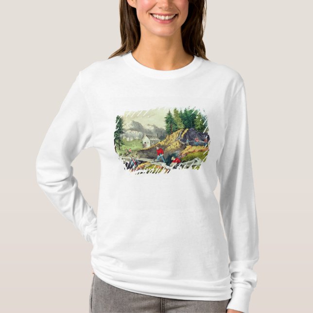 Camiseta Minería aurífera en California (Anverso)