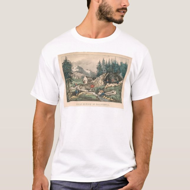 Camiseta Minería aurífera en California (0636A) (Anverso)