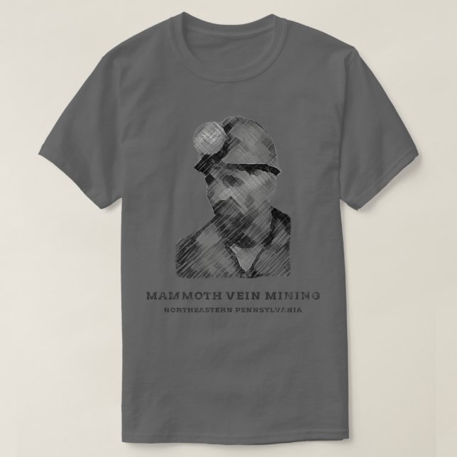Camiseta Minería en vena mamut con problemas (Diseño del anverso)