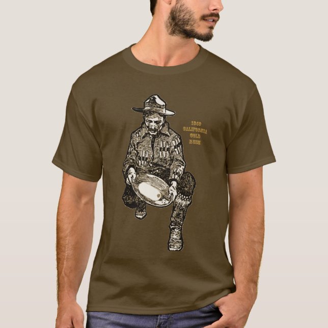 Camiseta Minero 1849 de la fiebre del oro de California (Anverso)