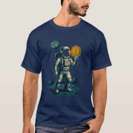 Camiseta Minero de Bitcoin en el espacio - Diseño de astron