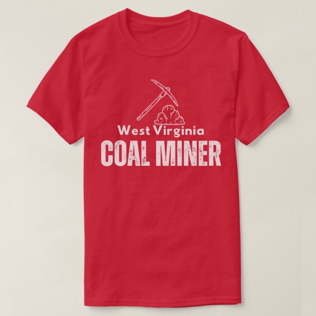 Camiseta Minero de carbón de Virginia Occidental (Diseño del anverso)