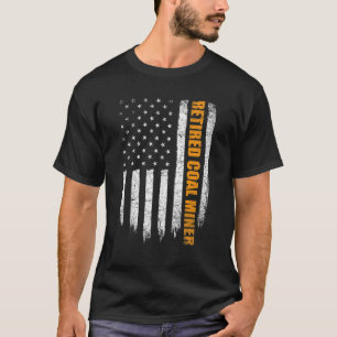 Camiseta Minero de carbón retirado - Estados Unidos Bandera