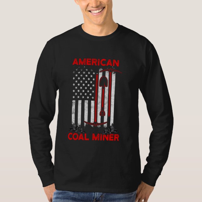 Camiseta Minero de carbón y trabajador minero de EE. (Anverso)