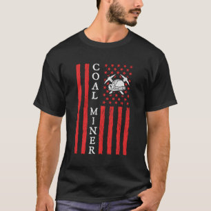 Camiseta Minero Norteamericano De Carbón, Eeuu Flag Miner P