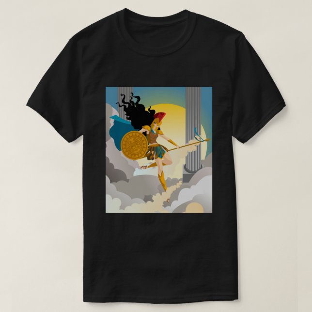 Camiseta minerva palas athena diosa griega de la sabiduría (Diseño del anverso)