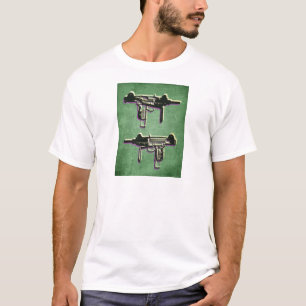Camiseta Mini ametralladora sub de Uzi en verde
