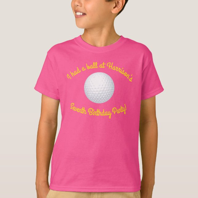 Camiseta Mini bolas de golf Niños de fiesta de cumpleaños r (Anverso)