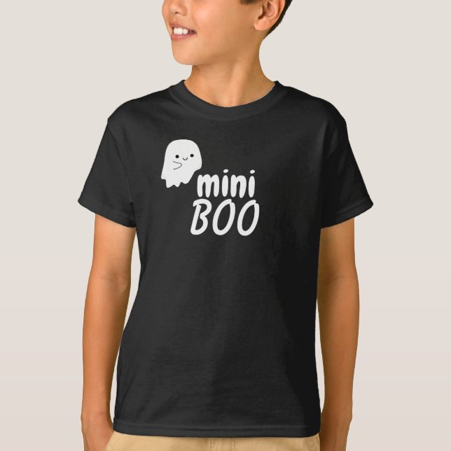Camiseta Mini BOO Halloween Familia Fantasma Cute Niños (Anverso)