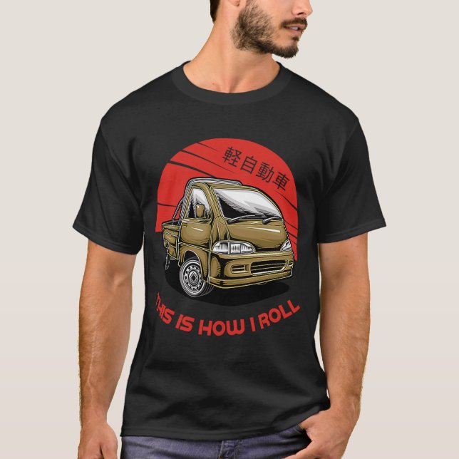 Camiseta Mini Camión Kei Car Japan Cab Over Compact 4wd Off (Anverso)