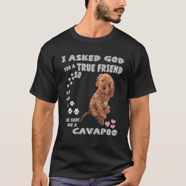 Camiseta Mini Cavapoo diciendo mamá, papel de papá de Cavad (Anverso)