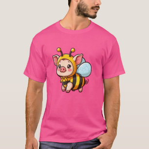 Camiseta Mini cerdo Mascota de abeja divertida animal