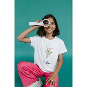 Camiseta Mini Chica de flores silvestres hija