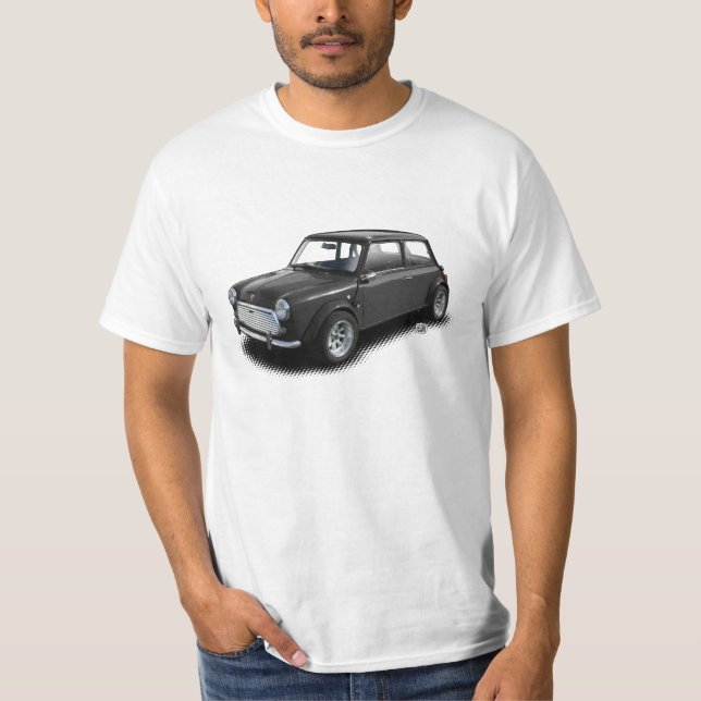 Camiseta Mini coche del carbón de leña clásico en la (Anverso)