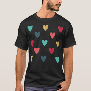Camiseta Mini corazones coloridos
