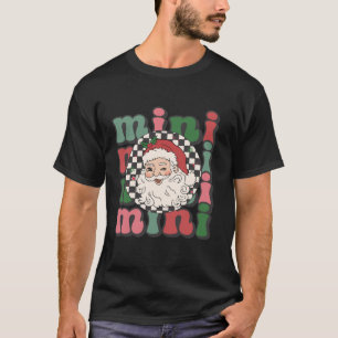 Camiseta Mini Feliz Navidad Santa Mamá Retro Groovy Navidad