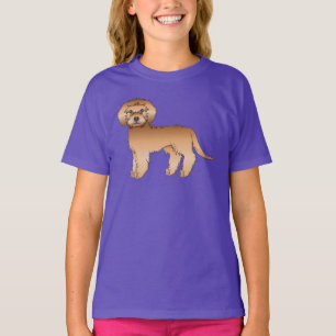 Camiseta Mini Goldendoodle albaricoque perro de dibujos ani