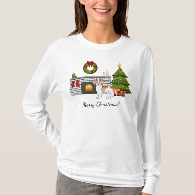 Camiseta Mini Goldendoodle albaricoque y blanco - Sala de N (Anverso)