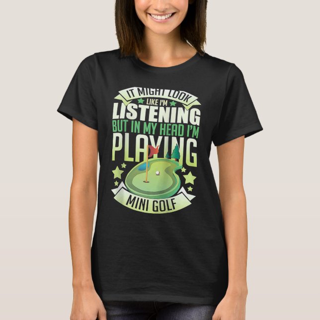 Camiseta Mini Golf Miniature Golfer Indoor Player Course Ga (Anverso)