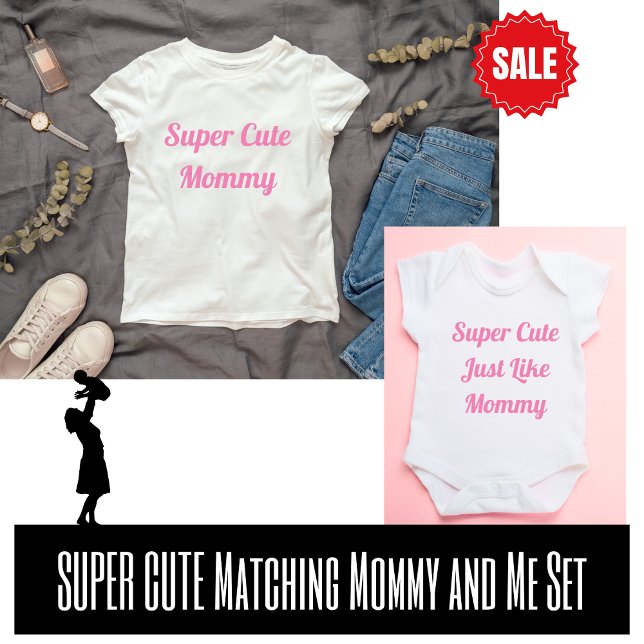 Camiseta Mini juego de coincidencias Super Cute Mommy (Subido por el creador)