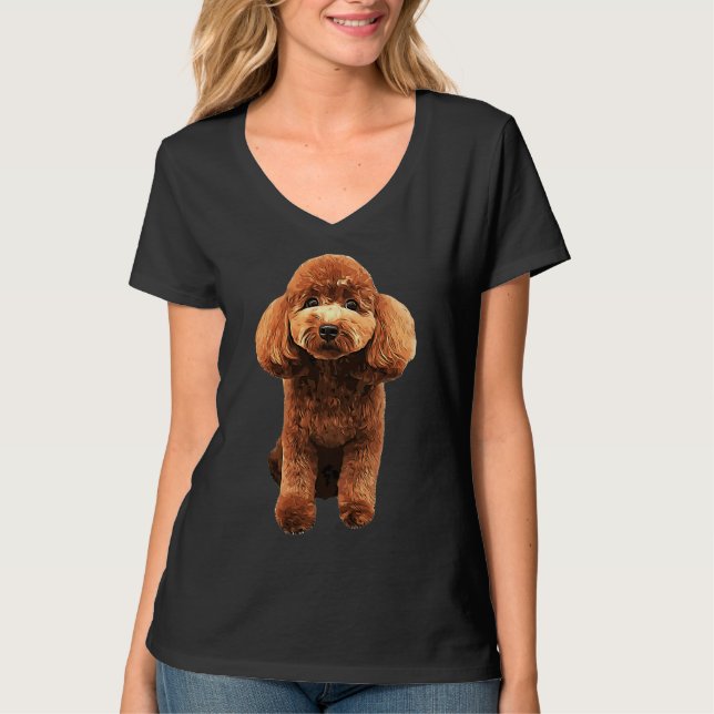 Camiseta Mini perro de podio de juguete con cachorro (Anverso)