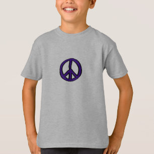 Camiseta Mini púrpuras del signo de la paz -