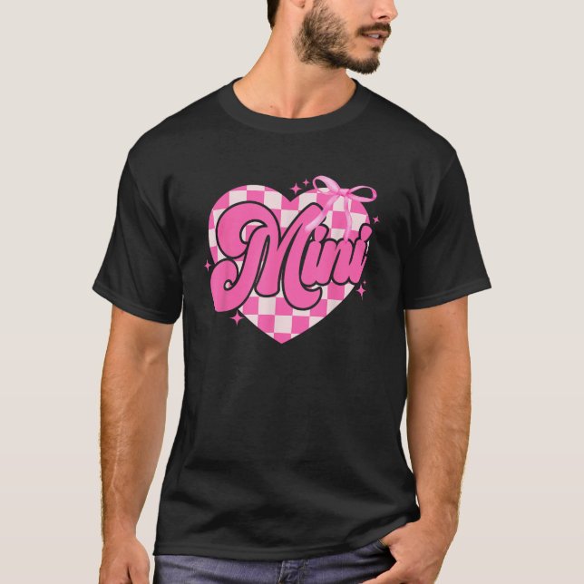 Camiseta Mini rosado de coqueta barnizada barniz dulce mamá (Anverso)