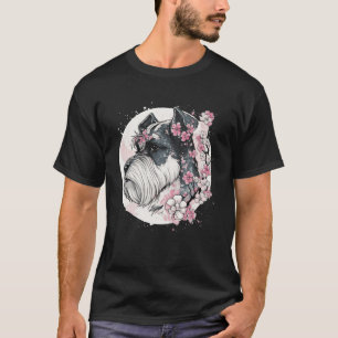 Camiseta Mini Schnauzer Cherry Blossom Perro Raza de Perro 