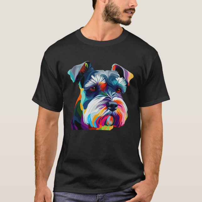 Camiseta Mini Schnauzer  Schnauzer Pop Miniature Schnauzer (Anverso)